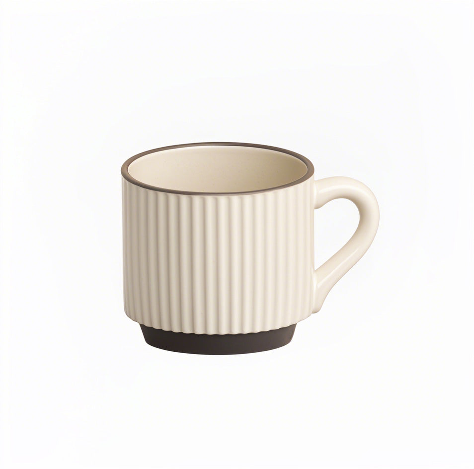 Simple vertical striped coffee cup 8oz