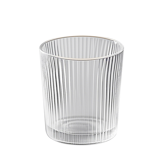 Classic and simple striped glass cups 6.7oz