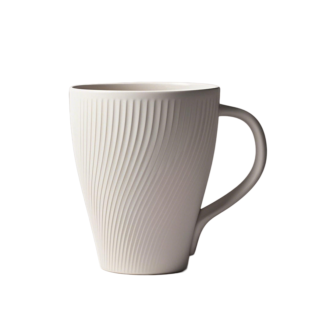 Simple vertical striped mug 13.5oz