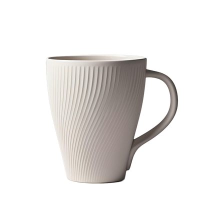 Simple vertical striped mug 13.5oz