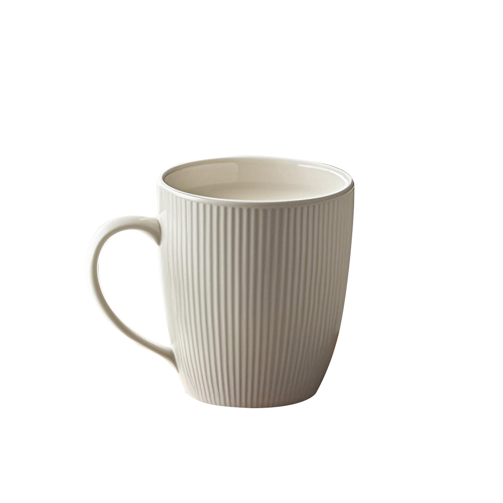 Vertical striped texture ceramic mug 10oz