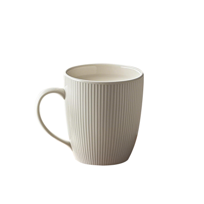 Vertical striped texture ceramic mug 10oz