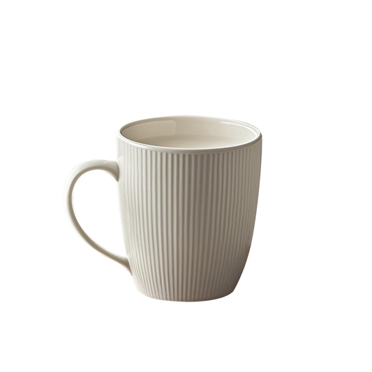 Vertical striped texture ceramic mug 10oz