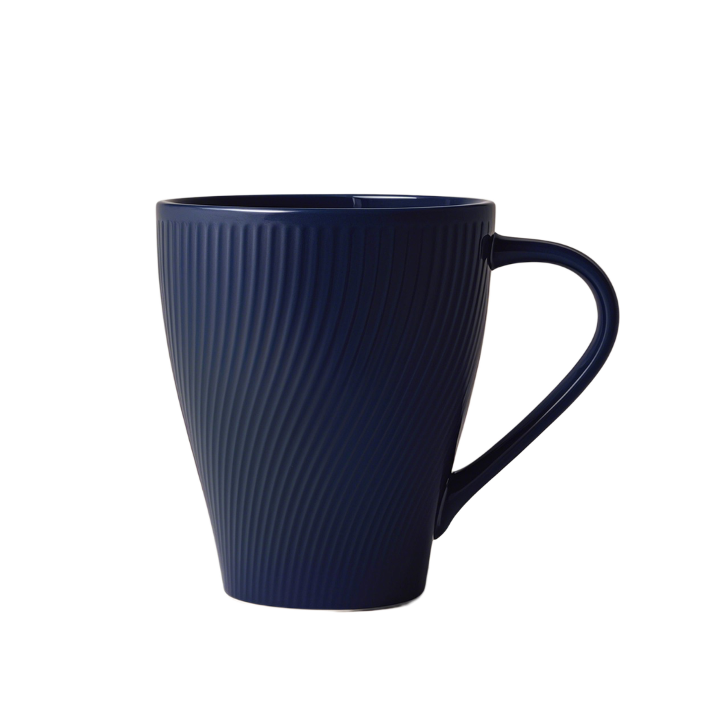 Simple vertical striped mug 13.5oz