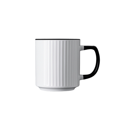 Japanese style old-fashioned ceramic striped Mug 10oz