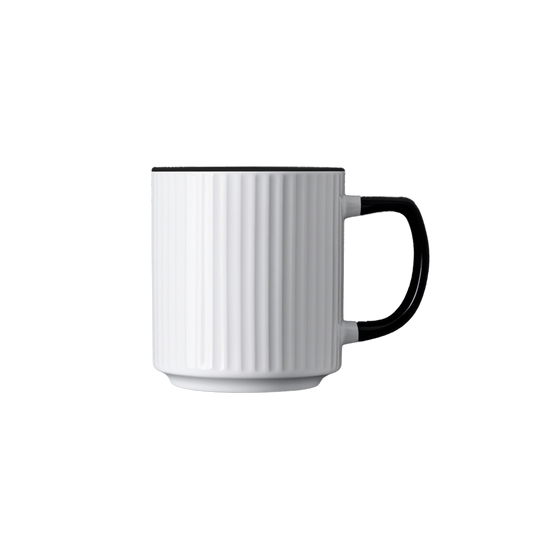 Japanese style old-fashioned ceramic striped Mug 10oz