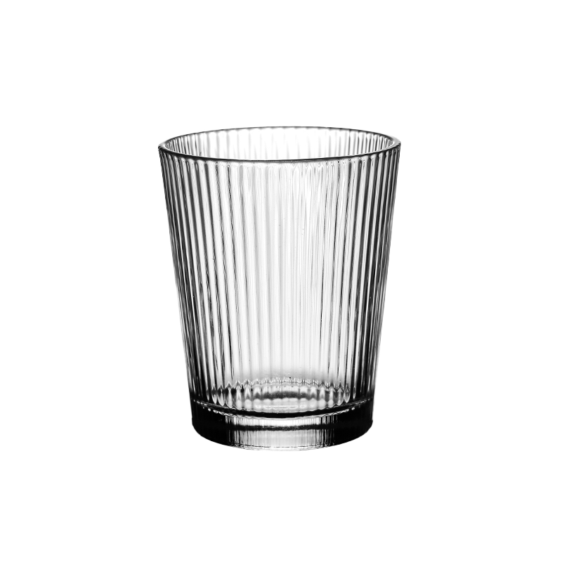 Transparent glass water cup